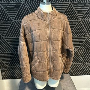 Oversized Fashion Jacket - Acid Washed Look Size L